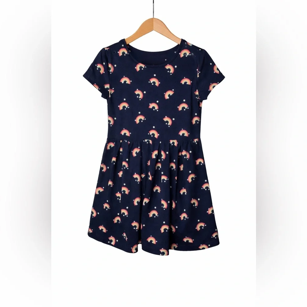 Gap Navy Dress with Rainbows. Good Condition. Size 6/7
